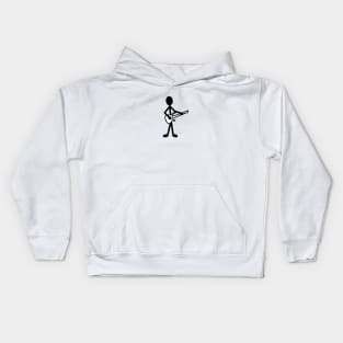 Guitarist Musician Stick Figure Kids Hoodie